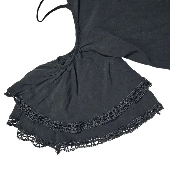 Vivid Importers Off The Shoulder Flare Bell Sleeve Boho Crochet Tank - Picture 6 of 8